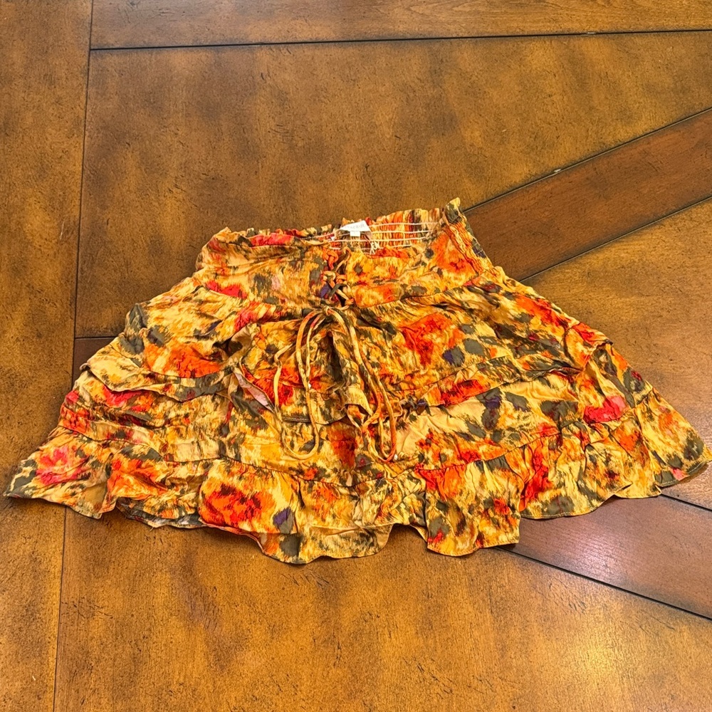 Olivaceous Autumn Hues Skater Skirt